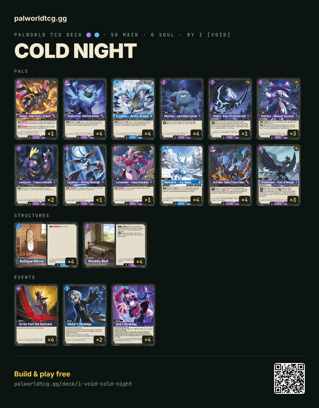 Cold Nightのデッキリスト