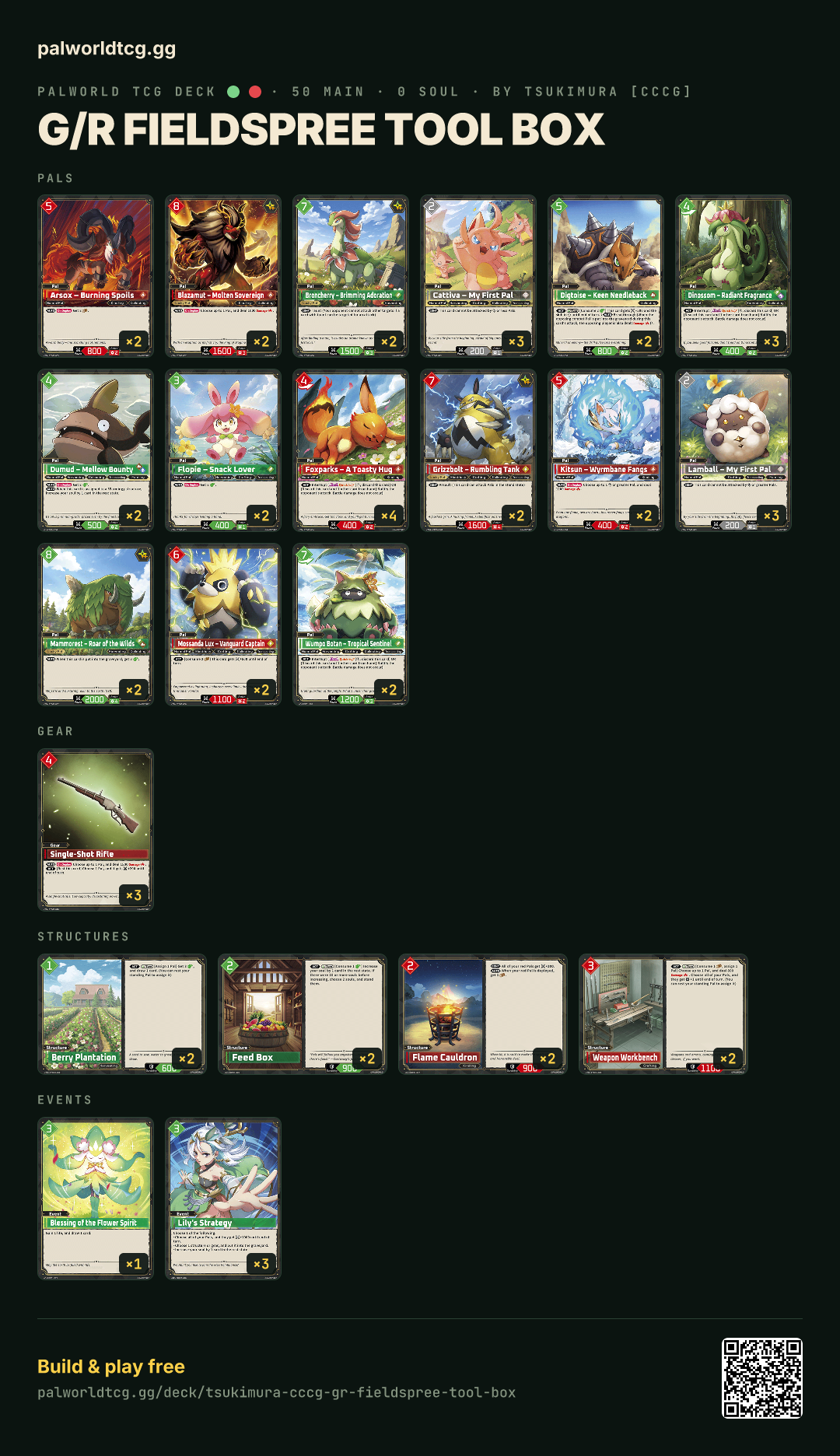 G/R FieldSpree Tool Boxのデッキリスト